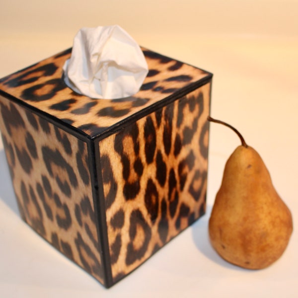 Leopard Tissue Box Cover