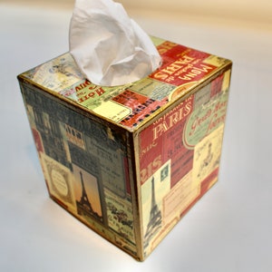 Paris Tissue Box Cover 画像 1