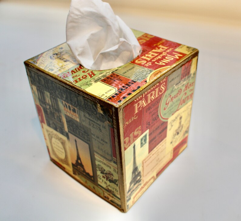 Paris Tissue Box Cover 画像 1