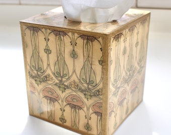 Art Nouveau Roses  Tissue Box Cover