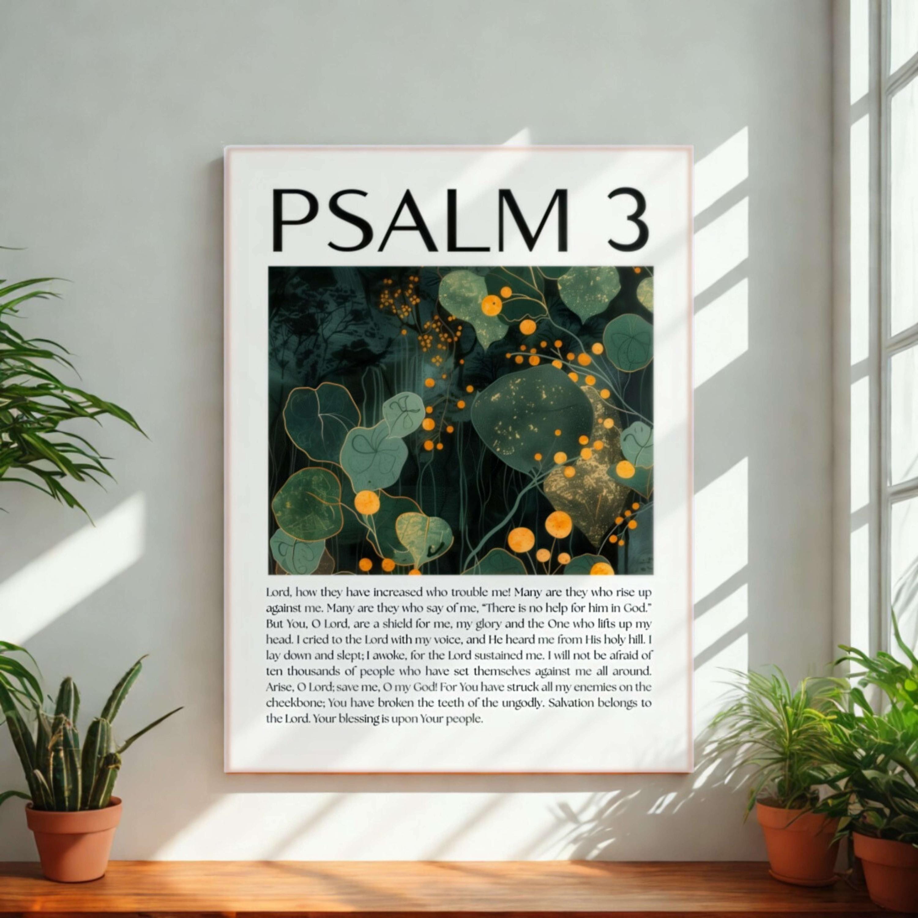 Psalms Series Bible Verse Wall Art Set, Digital Download, Art Inspired ...