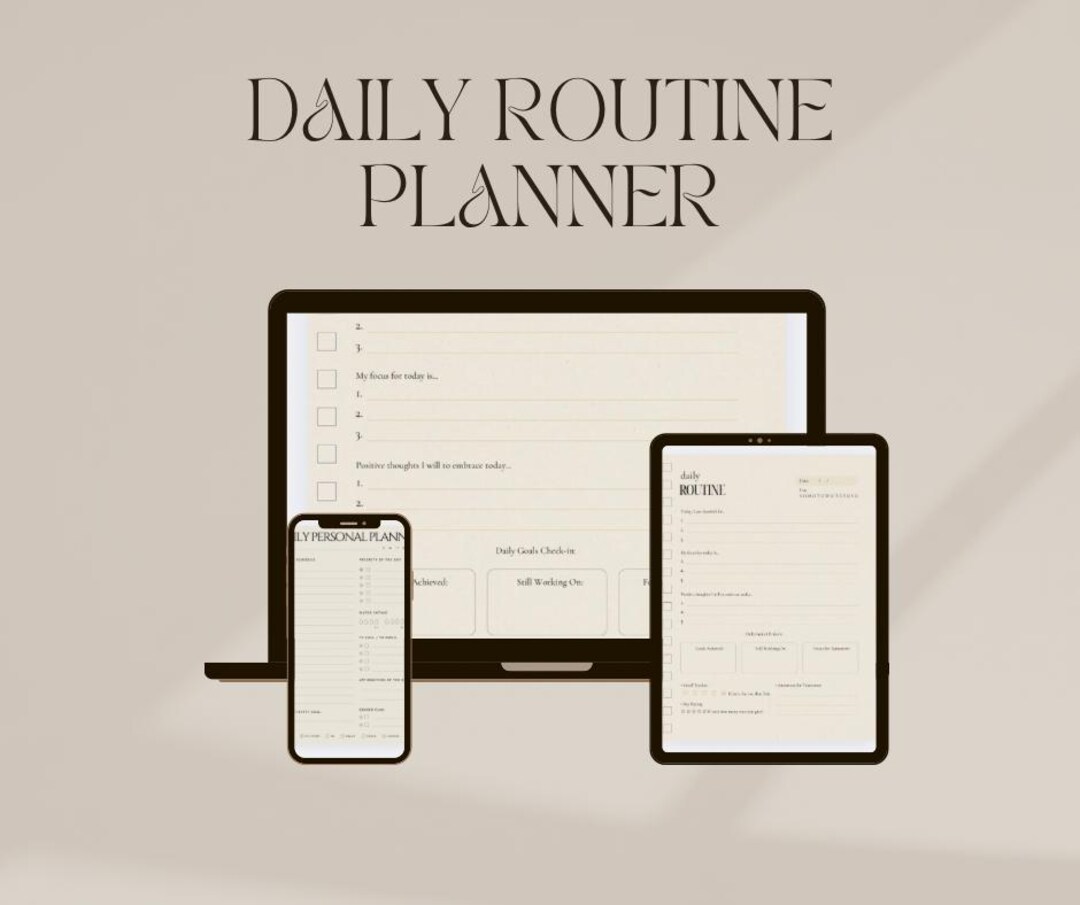 Well Rounded Daily Routine Builder Daily Routine & Wellness Planner | Printable PDF | Productivity, Self ...