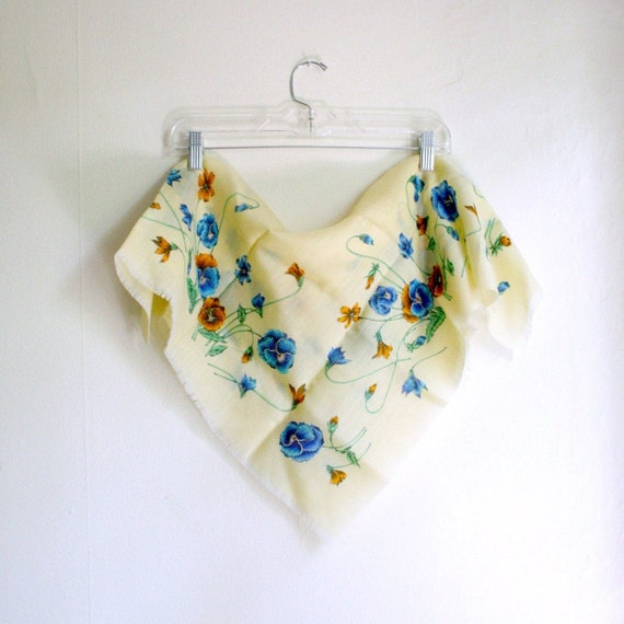 pansy wool scarf