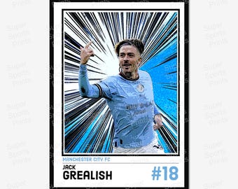 Manchester City FC Jack Grealish 21/22 Man City Poster