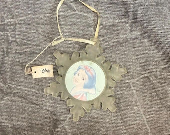 Ornamento Disney Principessa Biancaneve Vetro Vintage NUOVO