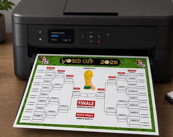 Pacchetto calendario stampabile dei Mondiali 2026: programma del torneo e fase a gironi. Download digitale immediato. Versione francese. 3pdf