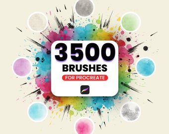 Ponad 3500 pędzli Procreate Mega Bundle | Rysowanie, malowanie, kaligrafia i stemple do tatuażu | Pobieranie cyfrowe