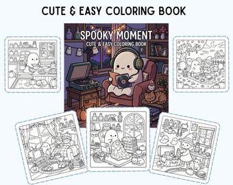 Spooky Moment Coloring Book PDF, Cozy Gothic Coloring Pages