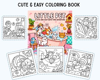 Pet Moments Coloring Book: Adorable Cuddly Pets for Stress Relief