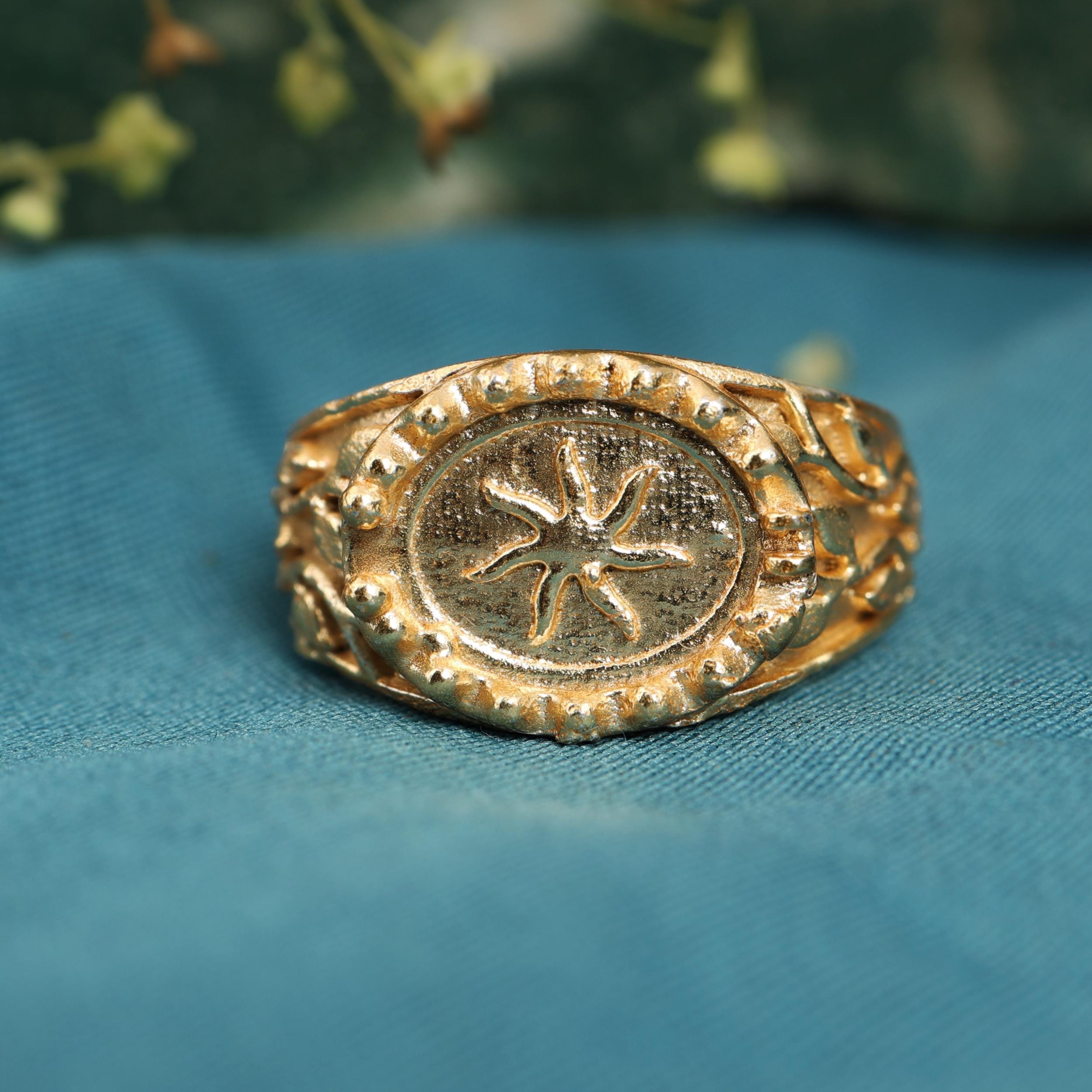 Retro sunburst ring - Etsy 日本