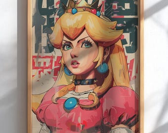 ピーチ姫 - [スーパーマリオストライカーズ] 限定ファインアート