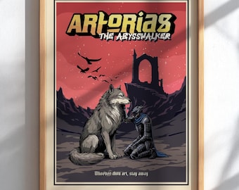 The Abysswalker Souls Poster | Dark Fantasy Gaming Art