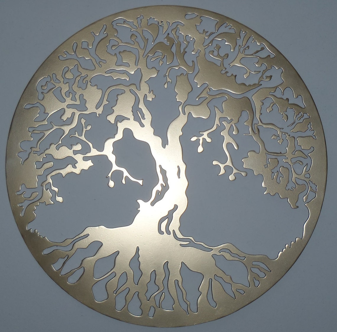 Albero della vita arredamento muro Arte metallica GOLDEN Etsy