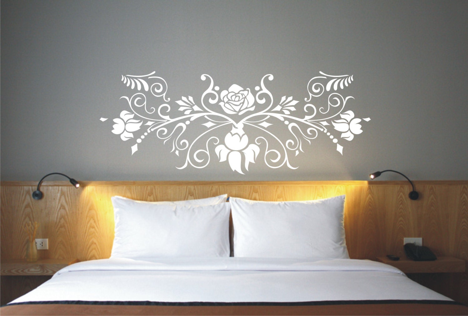 Wall Decor Decal Sticker Removable Vinyl HEADBOARD Etsy