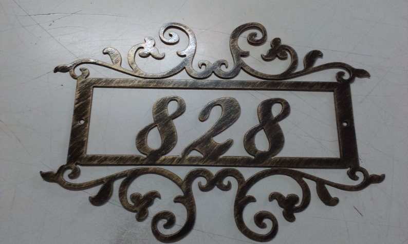House Number Address Sign Wall decor Metal Art Etsy