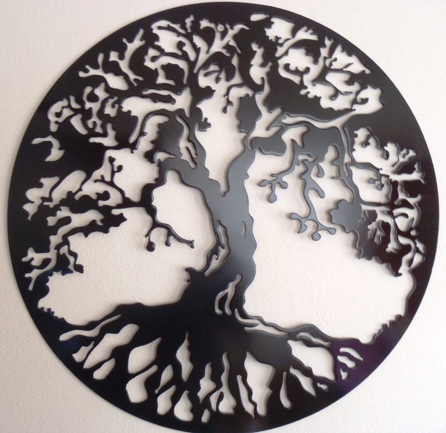 Tree Of Life 75 cm 29.5 Wall decor Metal Art BLACK Etsy