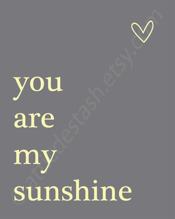 Items similar to You Are My Sunshine 8x10 Print on Etsy