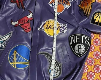 Jeff Hamilton NBA College Vegan Leather Jacket Genuine Cowhide Leather