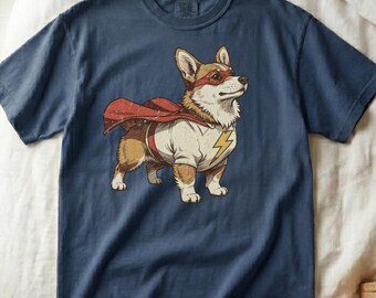 Superhero Corgi Shirt, Funny Corgi Mom Gift, Vintage Pembroke Welsh Dog Shirt