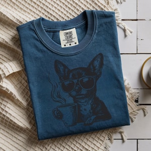aesthetic chihuahua coffee shirt women lifestyle ivory comfort colors