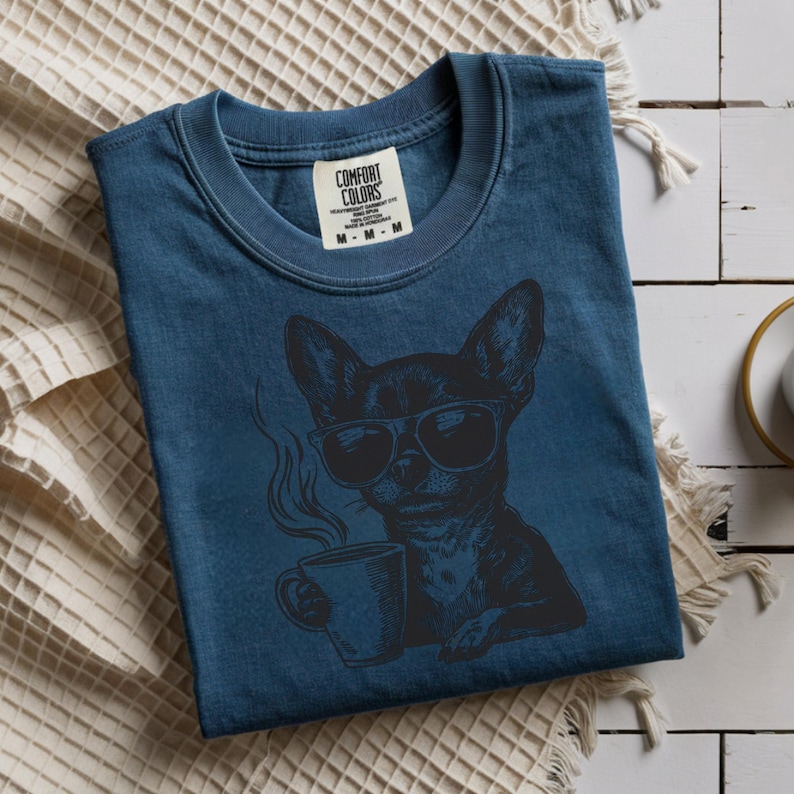 aesthetic chihuahua coffee shirt women lifestyle ivory comfort colors