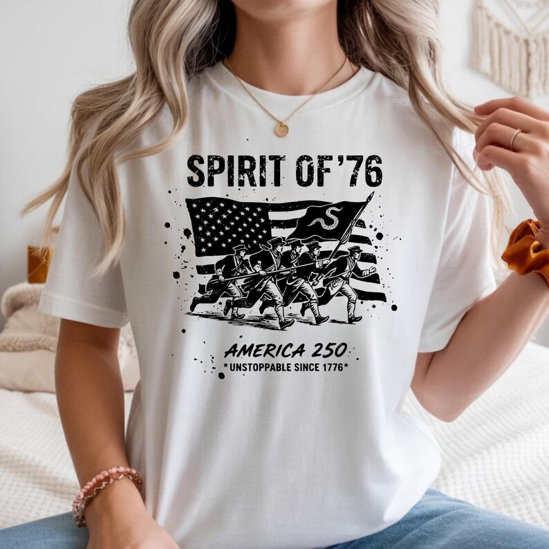 Semiquincentennial celebration apparel honoring America's founders
