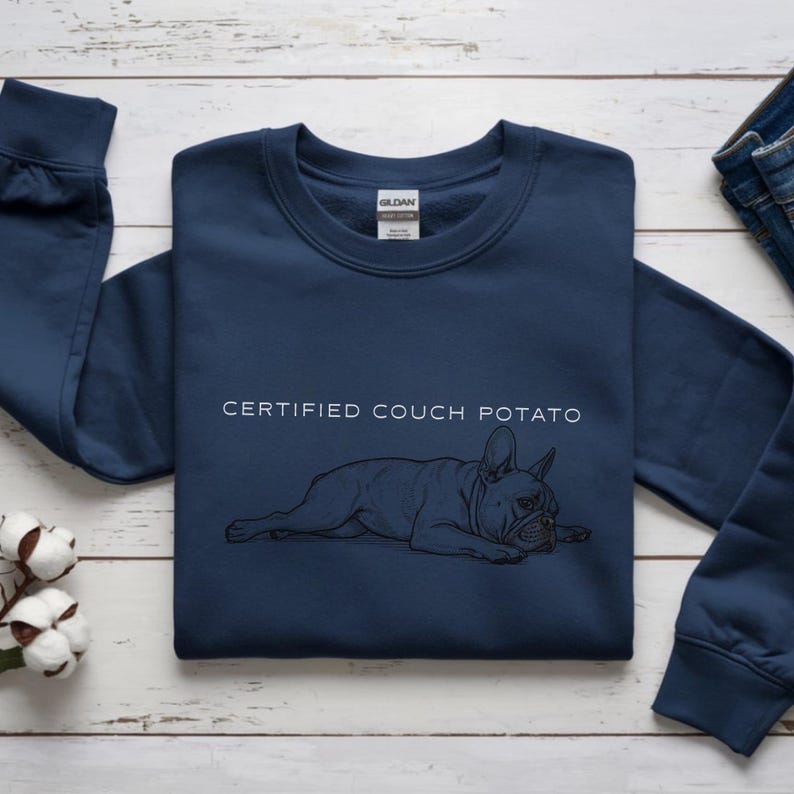 Frenchie dad apparel for relaxing at home