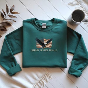 comfort colors label liberty justice for all eagle shirt DTG quality