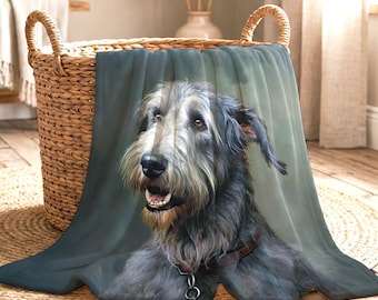 Irish Wolfhound Quilt, Blanket or Wall Hanging, Irish Wolfhound Art, Irish Wolfhound Decor, Gift for Irish Wolfhound Lover Mom Dad