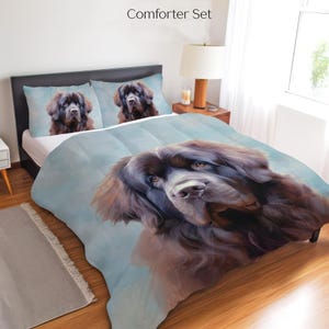 Newfoundland Dog Bedding Set, Duvet Set, Comforter Set Or Quilt Set, Newfie Decor, Gift for Newfie Newfoundland Lovers Mom Dad