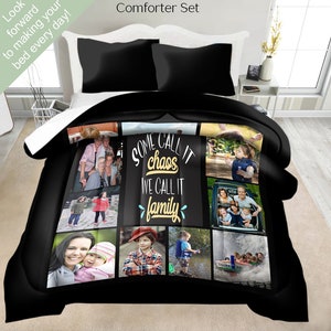 Custom Personalized Photo Bedding Set, Comforter, Quilt or Duvet Set, Personalized with your photos and text! Any Color, Unique Gift!