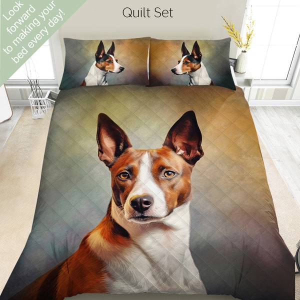 Parure de lit Basenji, parure de lit, couette ou ensemble de couette, décoration Basenji, cadeau pour amateur de Basenji, couvre-lit Basenji