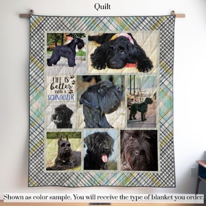 Personalized Dog Cat Pet Photo Quilt Blanket or Wall Art, Custom Dog Quilt Blanket, Gift for Dog Mom Dad, Gift for Dog Lover, Pet Memorial