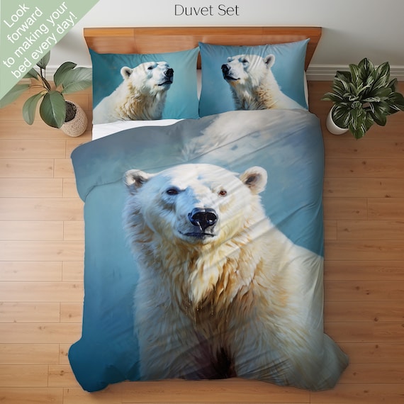 Polar Bear Bedding Set Duvet Set Comforter Set or Quilt Set Wildlife Bear Rustic Decor Gift for Polar Bear Lovers Arctic Nature Decor Etsy Canada