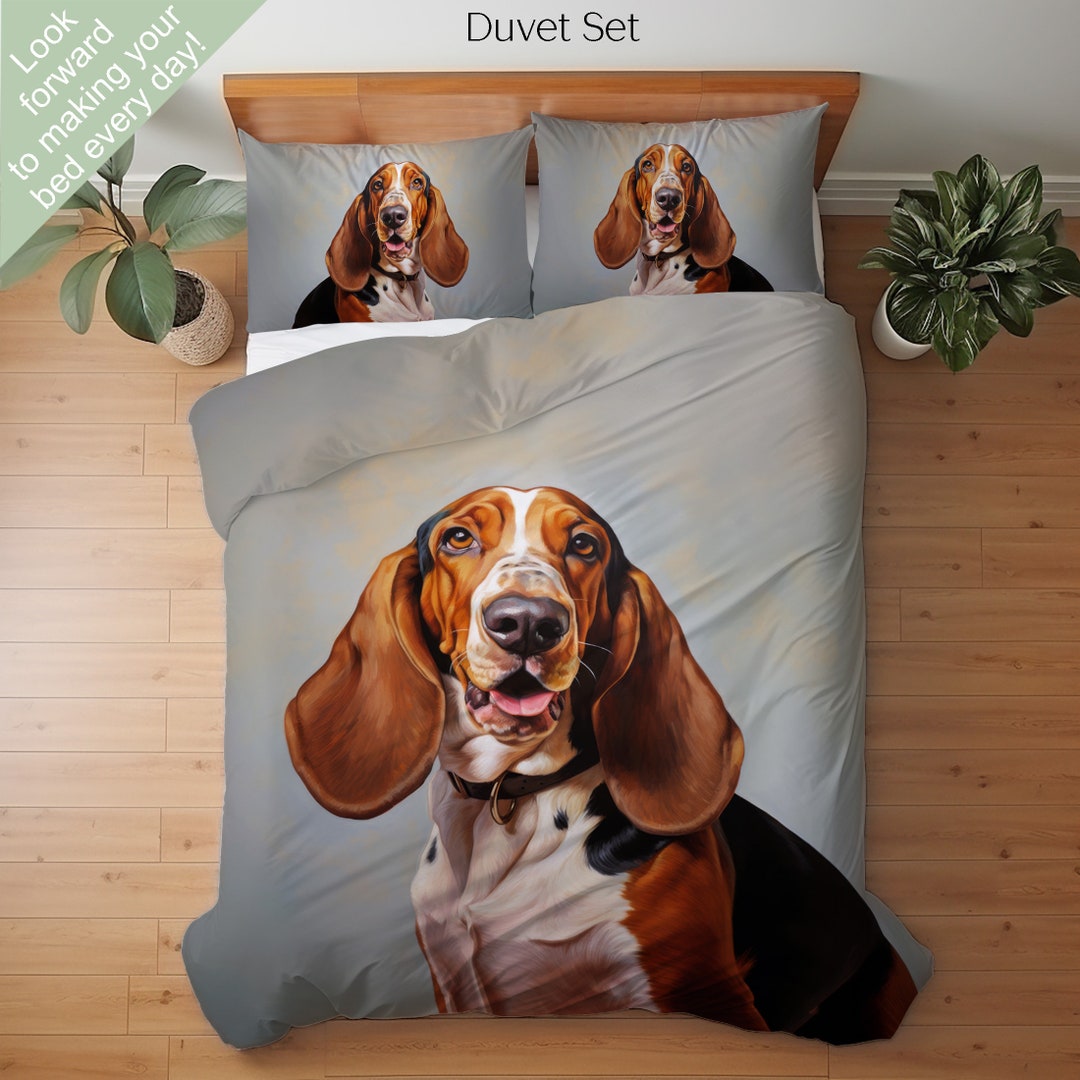 Basset Hound Bedding Set Duvet Set Comforter Set or Quilt Set Basset Hound Decor Bedspread Bed Linens Gift for Basset Hound Lovers Etsy