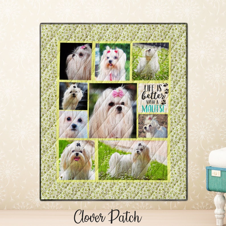 Personalized Chinese Crested Photo Quilt Blanket