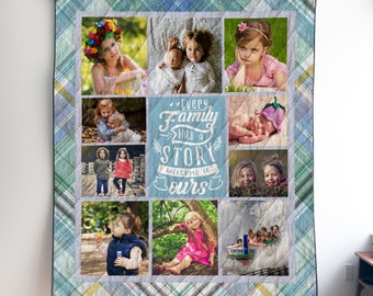 Personalized Photo Memory Quilt, Blanket or Wall Hanging, Custom Photo Quilt, Memory Quilt, Memory Blanket, Picture Blanket, Keepsake Gift