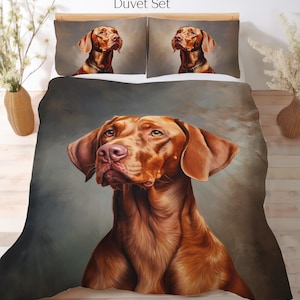 Vizsla Bedding Set, Duvet Set, Comforter Set Or Quilt Set, Vizsla Decor Bedspread Bed Linens, Gift for Vizsla Lovers, Vizsla Mom Dad