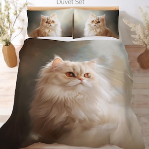 Persian Cat Bedding Set, Duvet Set, Comforter Set Or Quilt Set, Persian Cat Decor, Gift for Persian Cat Lovers, Persian Mom Dad