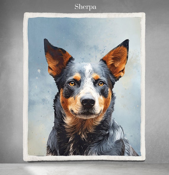 Blue Heeler Quilt Blanket or Wall Art Red Heeler Decor Gift for Australian Cattle Dog Lover Mom Dad Blue Heeler Cattle Dog Gift Blanket Etsy
