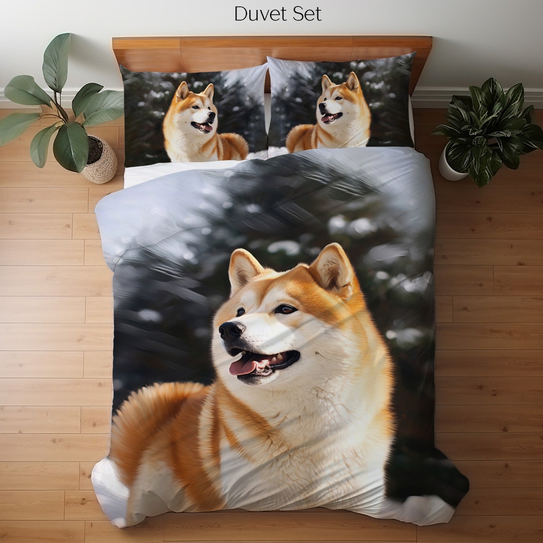 Akita Inu Bedding Set Duvet Set Comforter Set or Quilt Set, Akita Inu