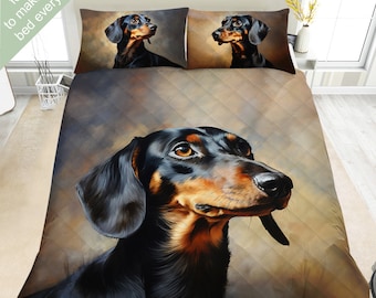 Dachshund Bedding Set Duvet Set Comforter Set Or Quilt Set, Dachshund Doxie Decor, Gift for Dachshund Lovers, Dachshund Mom Dad Gift