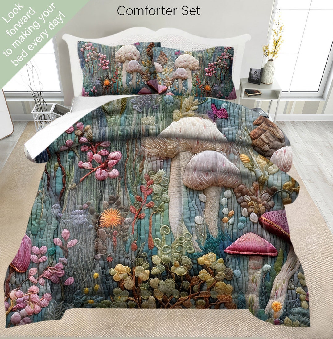 Enchanting Mushroom Bedding Set, Duvet Set, Comforter Set or Quilt Set ...