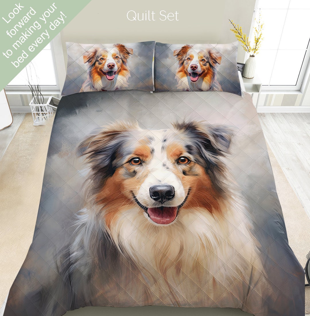 Australian Shepherd Bedding Set, Duvet Set, Comforter Set or Quilt Set
