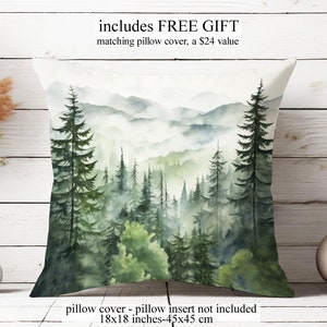 Misty Forest Mountain Bedding Set, Duvet Set, Comforter Set Or Quilt Set, Beautiful Landscape Bedding, Elegant Cabin Decor, Nature Decor