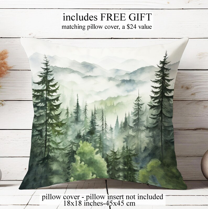 Misty Forest Mountain Bedding Set, Duvet Set, Comforter Set Or Quilt Set, Beautiful Landscape Bedding, Elegant Cabin Decor, Nature Decor