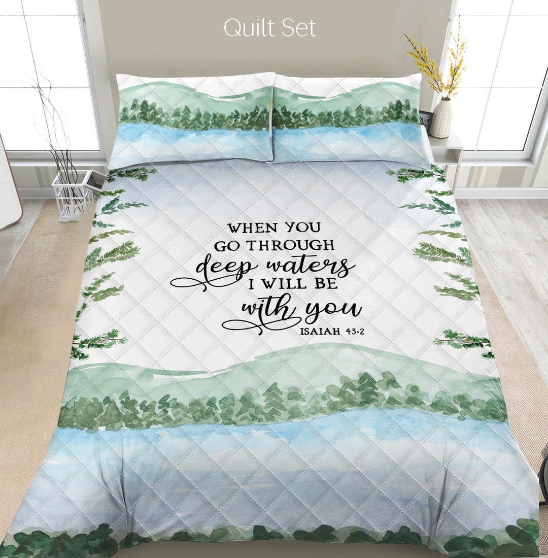 Christian Bedding Set Duvet Set Comforter Set or Quilt Set, Bible Verse ...
