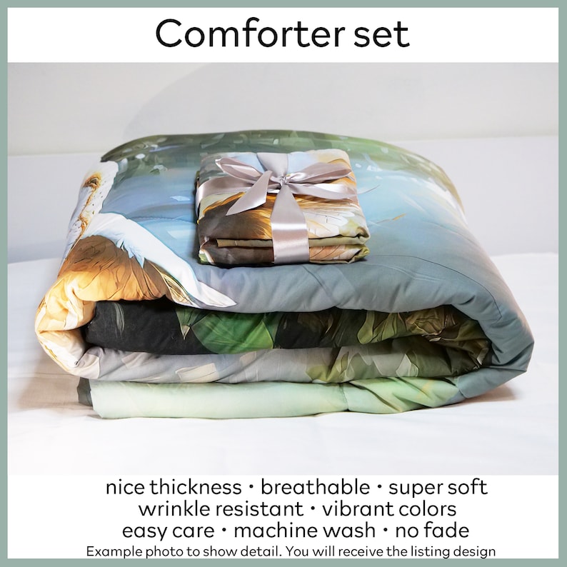 Vintage Style Christmas Bedding Set, Duvet Set, Comforter Set or Quilt