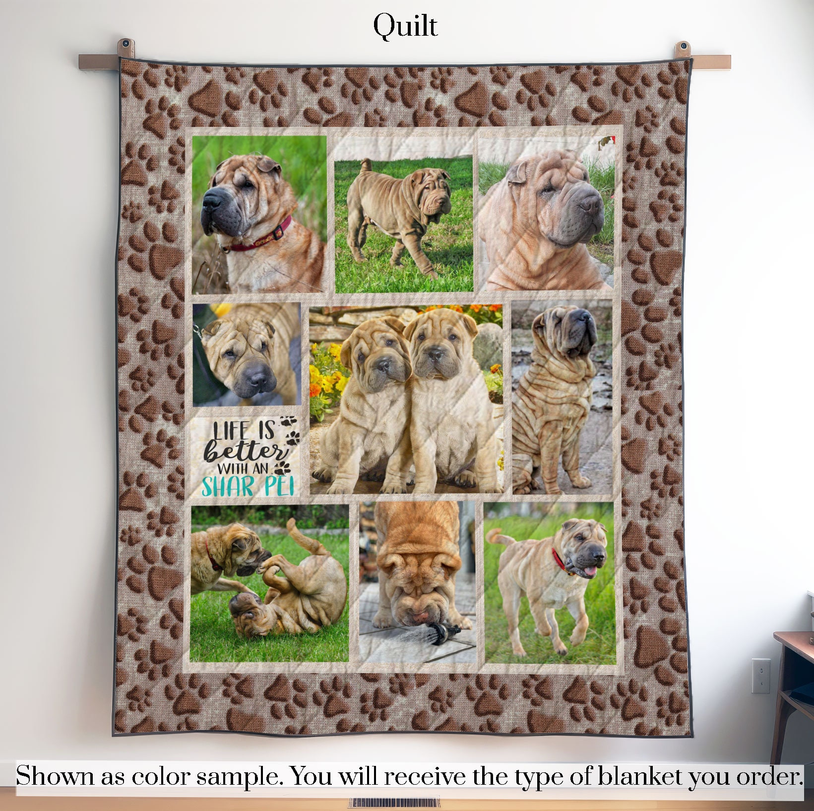 Shar Pei Blanket Etsy Canada