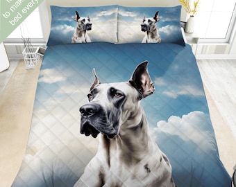 Great Dane Bedding Set, Duvet Set, Comforter Set Or Quilt Set, Gift for Great Dane Lovers, Great Dane Decor, Great Dane Mom Dad